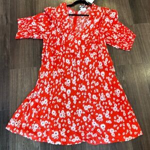 Rixo Target collab red flower dress